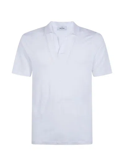 Gran Sasso Logo Print Short Sleeves Skipper Polo Shirt In White