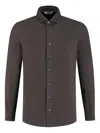 Gran Sasso Long-sleeve Button-down Shirt In Brown