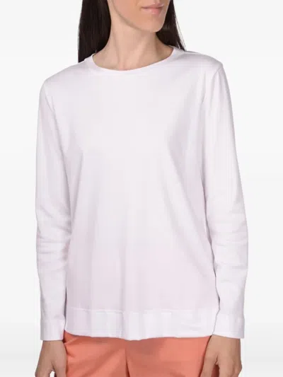 Gran Sasso Long-sleeve Cotton Top In White