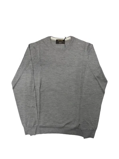 Gran Sasso Long-sleeve Crew-neck Sweater In Gray