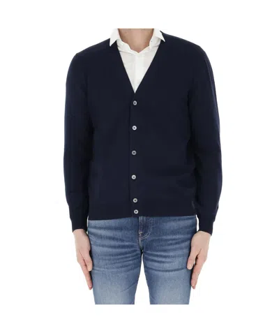 Gran Sasso Long Sleeve Knitted Cardigan In Multicolor