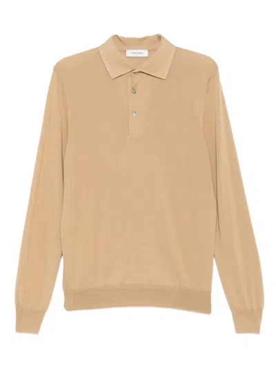 Gran Sasso Long-sleeve Polo Shirt In Neutral