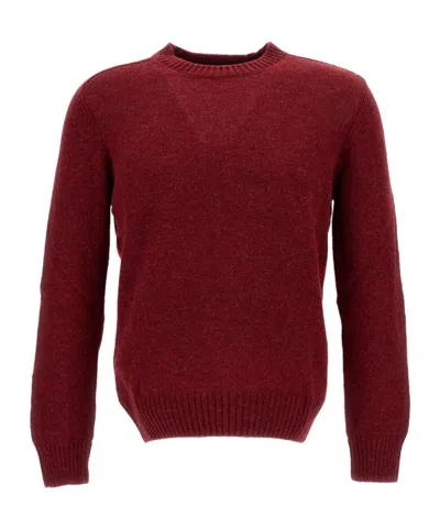 Gran Sasso Long-sleeved Crewneck Jumper In Red