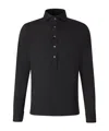 Gran Sasso Long-sleeve Button Polo Shirt In Black