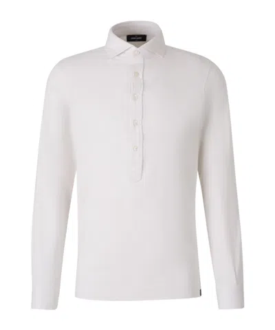GRAN SASSO BUTTONED-CUFFS LONG-SLEEVES POLO SHIRT