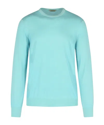 Gran Sasso Long-sleeved Sweater In Blue