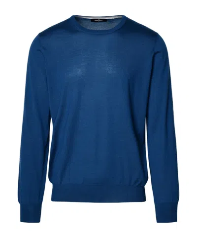 Gran Sasso Long-sleeved Sweater In Blue