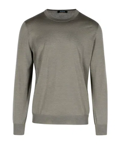 Gran Sasso Long-sleeved Sweater In Gray