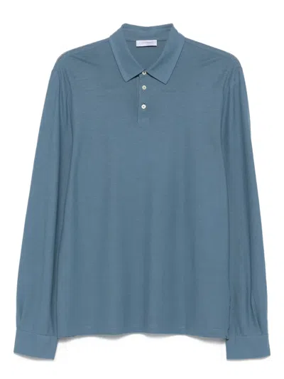 Gran Sasso Long-sleeves Polo Shirt In Blue
