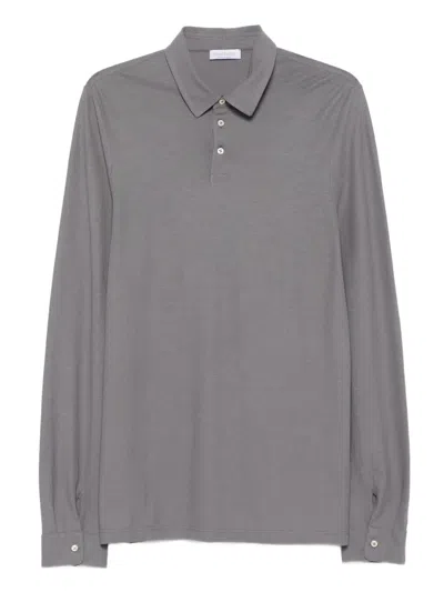 Gran Sasso Long-sleeves Polo Shirt In Gray