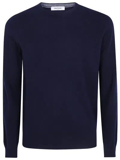 Gran Sasso Long Sleeves Turtle Neck In Blue