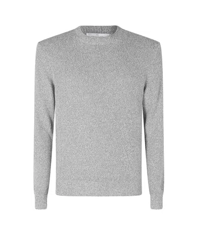 Gran Sasso Marl-knit Crew-neck Sweater In Gray