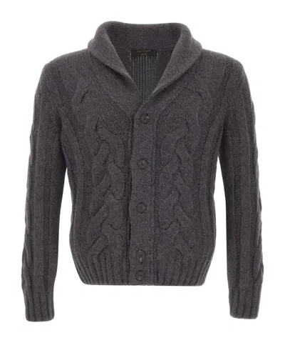Gran Sasso Long-sleeved Sweater In Gray