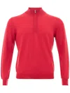 Gran Sasso Lupetto Cyclone Mesh With Half Zip  In Rosso