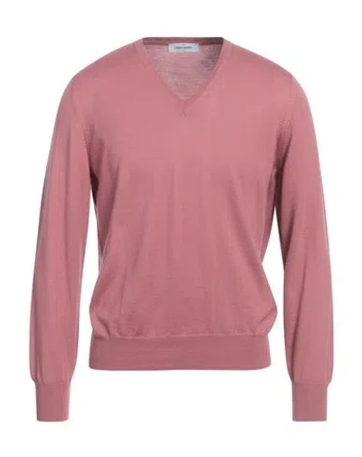 Gran Sasso Luxury Man Sweater Antique Rose Size 38 Virgin Wool