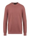 Gran Sasso Luxury Man Sweater Antique Rose Size 46 Virgin Wool, Viscose, Cashmere