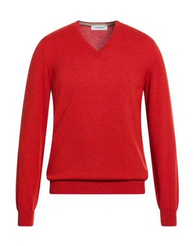 Gran Sasso Luxury Man Sweater Brick Size 48 Virgin Wool, Viscose, Cashmere In Red