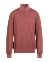 Gran Sasso Luxury Man Turtleneck Antique Rose Size 46 Virgin Wool
