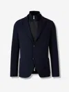 Gran Sasso Quilted Zip-front Blazer In Blue