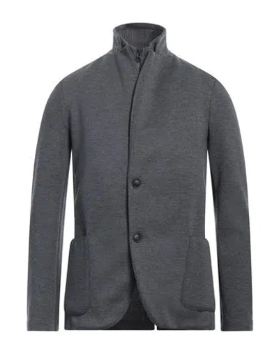 Gran Sasso Man Blazer Grey Size 36 Virgin Wool In Black