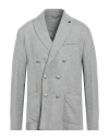 Gran Sasso Man Blazer Light Grey Size 40 Virgin Wool, Elastane In Gray