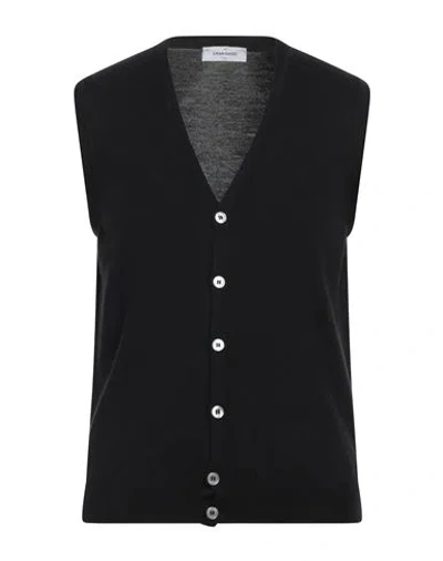 Gran Sasso Man Cardigan Black Size 42 Virgin Wool