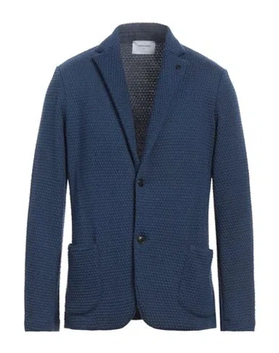 Gran Sasso Man Cardigan Blue Size 42 Virgin Wool