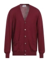 Gran Sasso Man Cardigan Brick Red Size 50 Virgin Wool