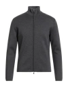 Gran Sasso Man Cardigan Charcoal Size 36 Virgin Wool In Gray
