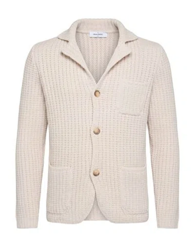 Gran Sasso Man Cardigan Cream Size 40 Virgin Wool In White