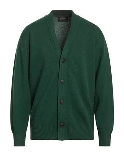 Gran Sasso Man Cardigan Dark Green Size 44 Virgin Wool