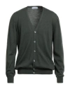 Gran Sasso Man Cardigan Dark Green Size 46 Virgin Wool In Green
