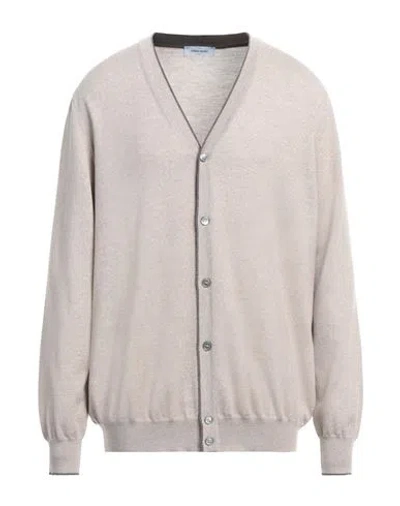Gran Sasso Man Cardigan Dove Grey Size 50 Virgin Wool, Polyester, Polyurethane In Gray
