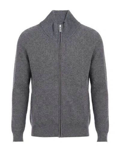 Gran Sasso Man Cardigan Grey Size 36 Cashmere In Gray