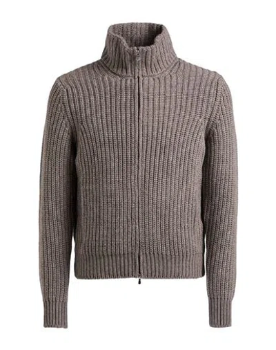 Gran Sasso Man Cardigan Grey Size 36 Virgin Wool, Viscose, Cashmere In Gray