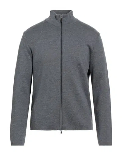 Gran Sasso Man Cardigan Grey Size 48 Virgin Wool In Gray