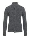 Gran Sasso Man Cardigan Lead Size 38 Virgin Wool In Grey