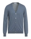 Gran Sasso Man Cardigan Light Blue Size 42 Virgin Wool