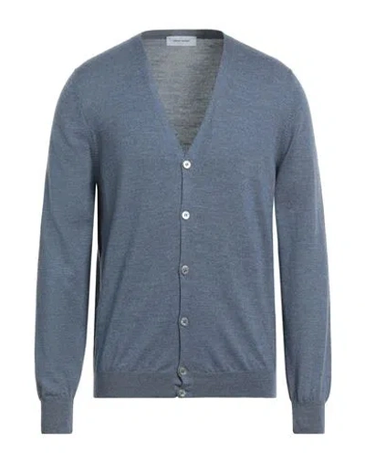 Gran Sasso Man Cardigan Light Blue Size 42 Virgin Wool In Blue