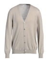 Gran Sasso Man Cardigan Light Brown Size 44 Virgin Wool In Pink