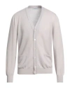 Gran Sasso Man Cardigan Light Grey Size 46 Virgin Wool