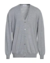 Gran Sasso Man Cardigan Light Grey Size 50 Virgin Wool