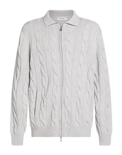 Gran Sasso Man Cardigan Light Grey Size 50 Virgin Wool, Viscose, Cashmere In Gray