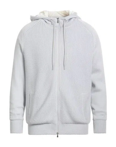 Gran Sasso Man Cardigan Lilac Size 40 Virgin Wool In Gray