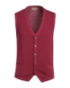 Gran Sasso Man Cardigan Magenta Size 40 Virgin Wool