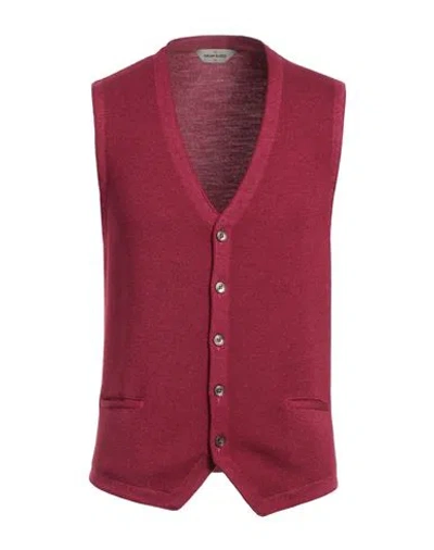 Gran Sasso Man Cardigan Magenta Size 40 Virgin Wool In Magenta