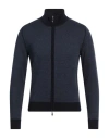 Gran Sasso Man Cardigan Midnight Blue Size 36 Virgin Wool