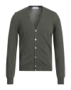 Gran Sasso Man Cardigan Military Green Size 42 Virgin Wool, Viscose, Cashmere