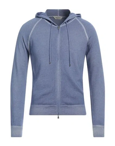 Gran Sasso Man Cardigan Pastel Blue Size 36 Virgin Wool, Cashmere, Viscose In Blue