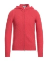 Gran Sasso Man Cardigan Red Size 42 Wool, Polyamide, Cashmere